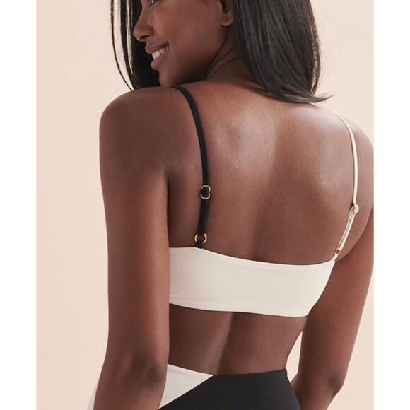 L Space Domino Bralette High Tide Bikini Top XS NWT - Picture 2 of 3